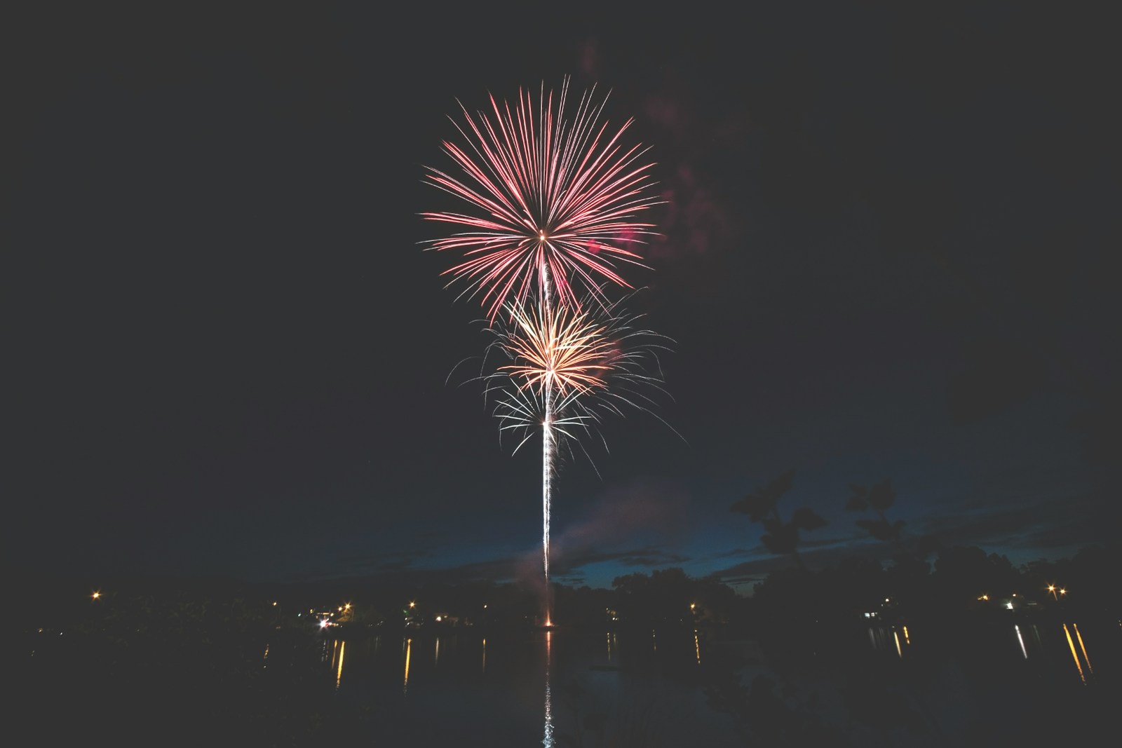 fireworks display at night sky
